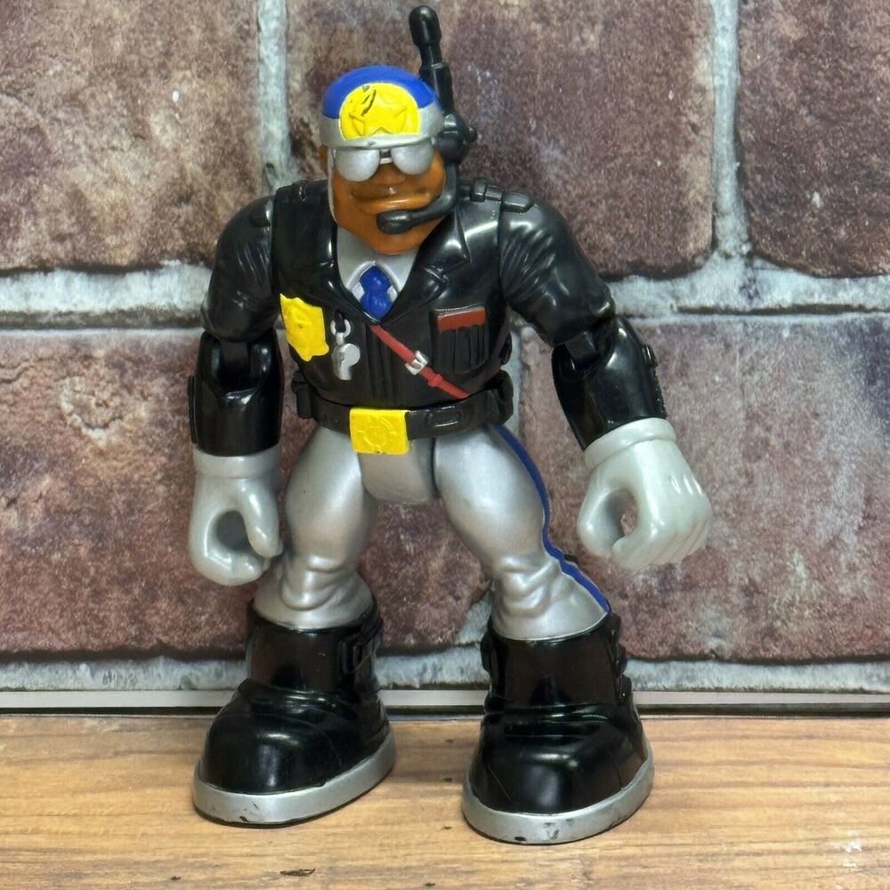 Vintage JAKE JUSTICE Fisher Price Rescue Heroes Police Officer Figure 1998